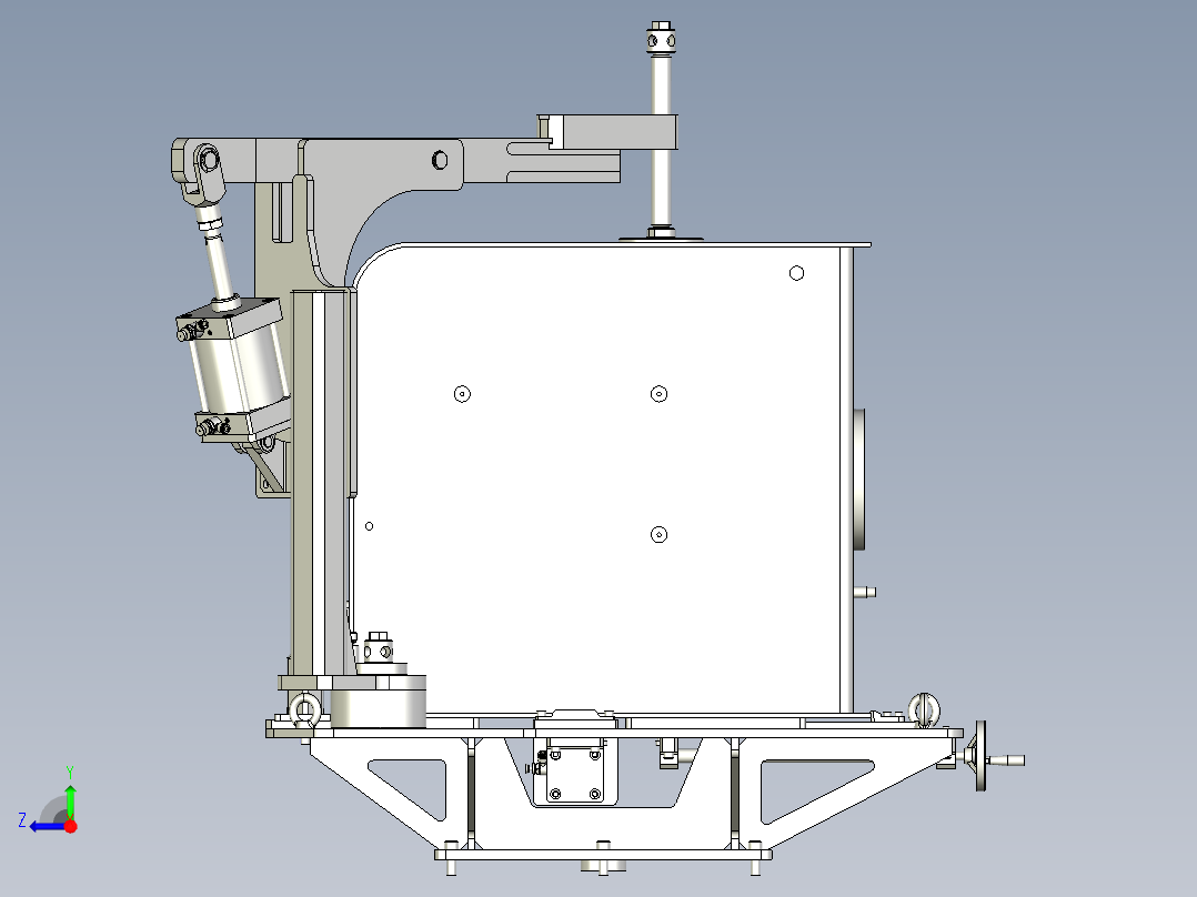 挖掘机油箱焊接工装右视图