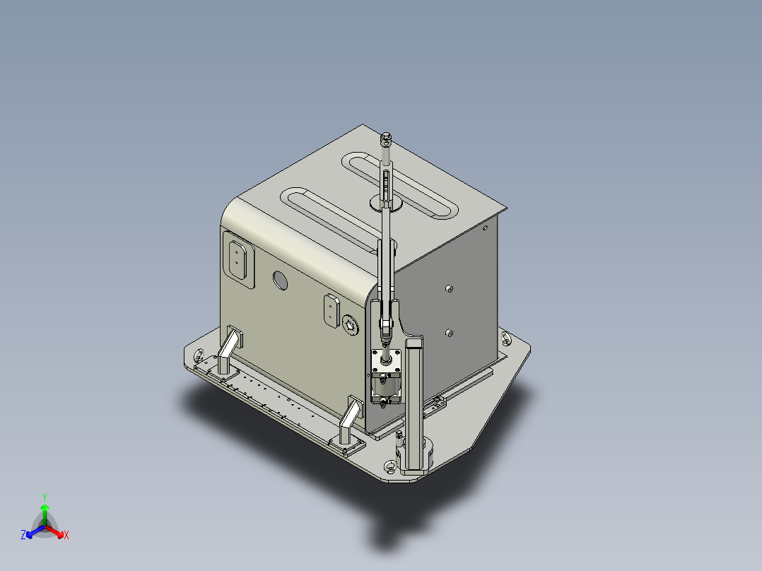 挖掘机油箱焊接工装正等轴测图