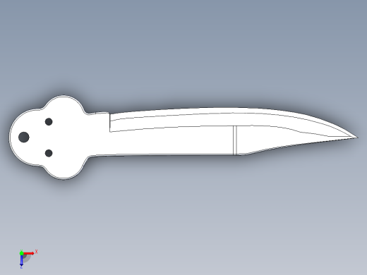 折叠刀、刀 (21)俯视缩略图