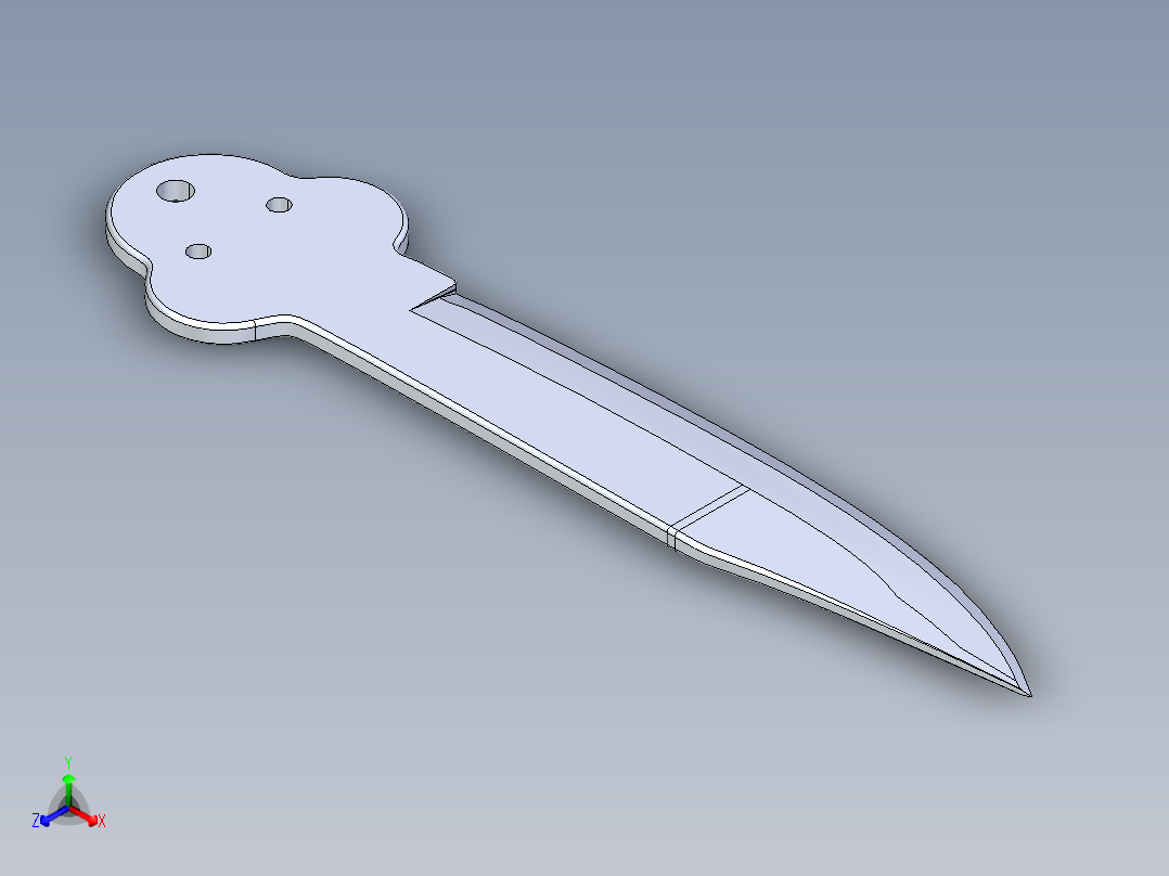 折叠刀、刀 (21)正等轴测图