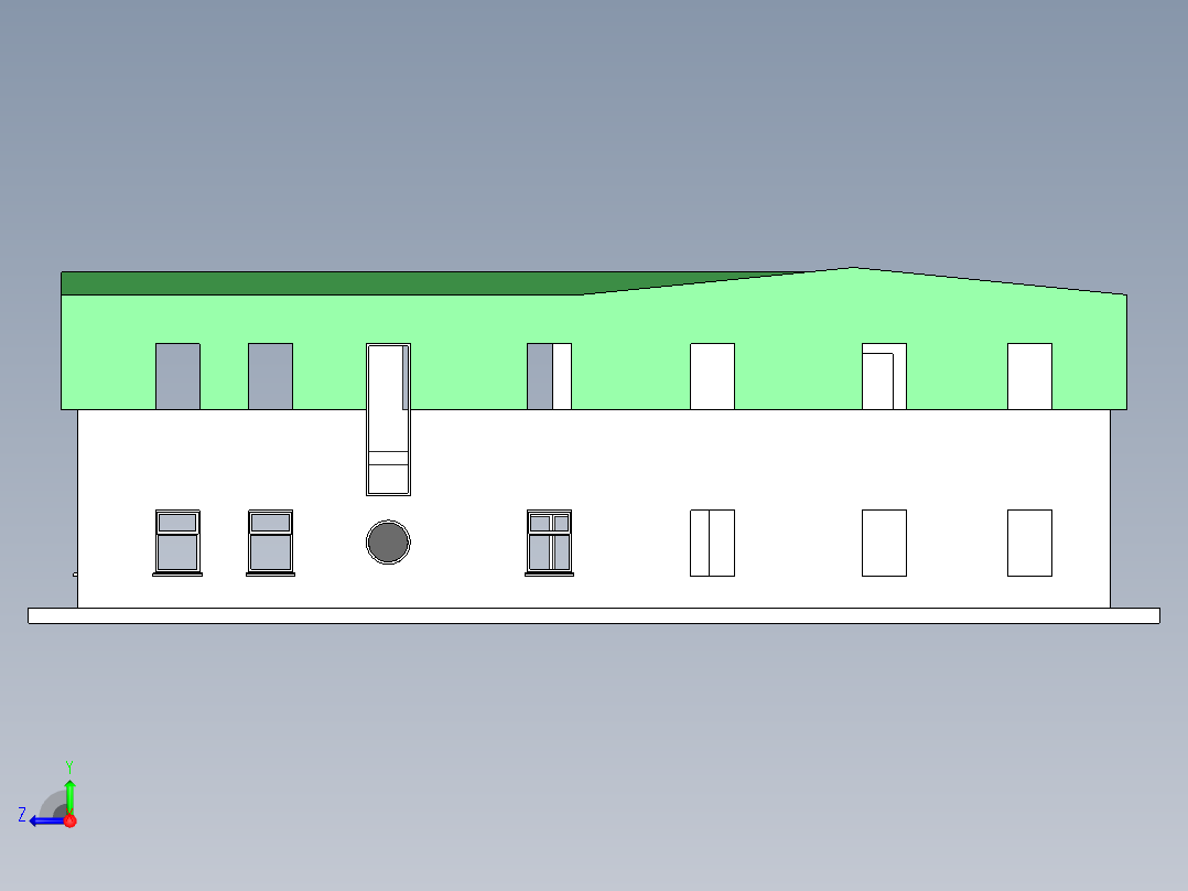 建筑设计右视图