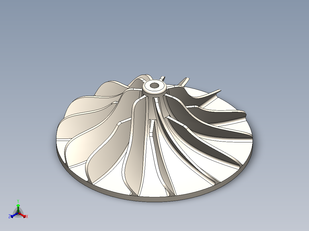 叶轮(40)正等轴测图