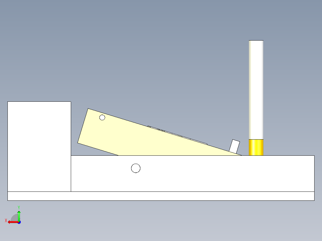 自动取烟盒后视图