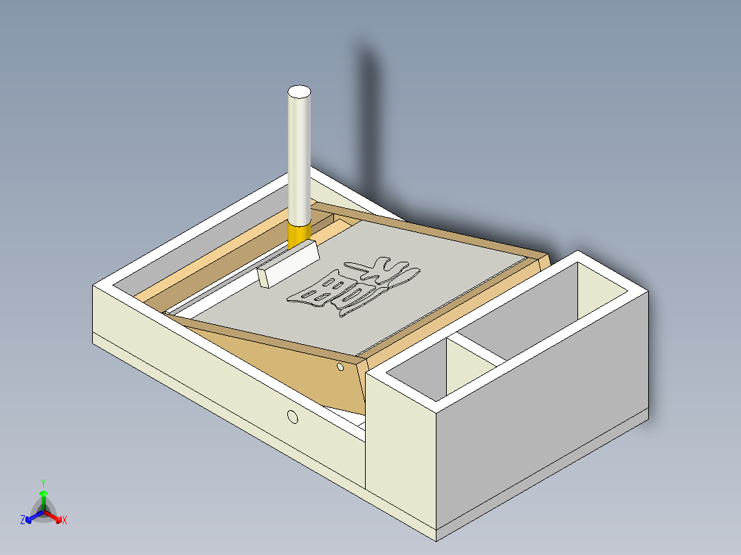 自动取烟盒正等轴测图