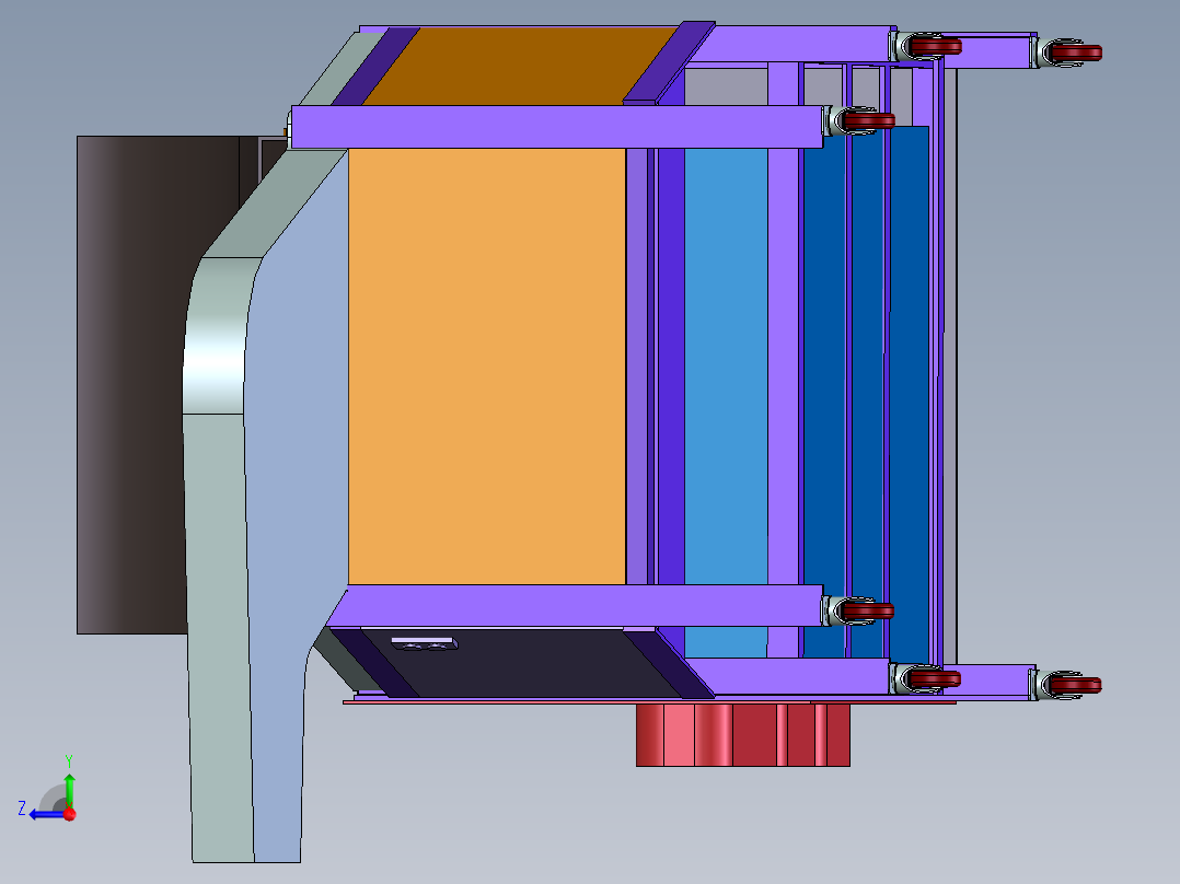 土豆筛选机的设计-马铃薯分选机分拣机三维模型3D+CAD图纸+说明书右视图