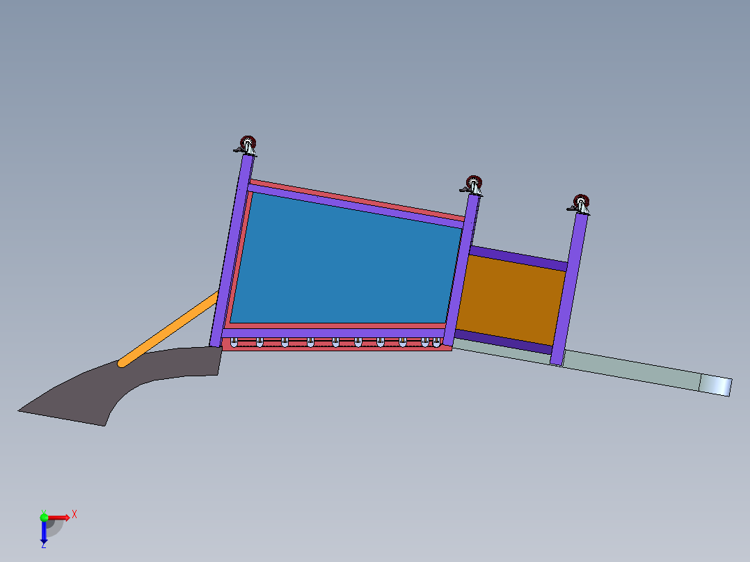 土豆筛选机的设计-马铃薯分选机分拣机三维模型3D+CAD图纸+说明书俯视图