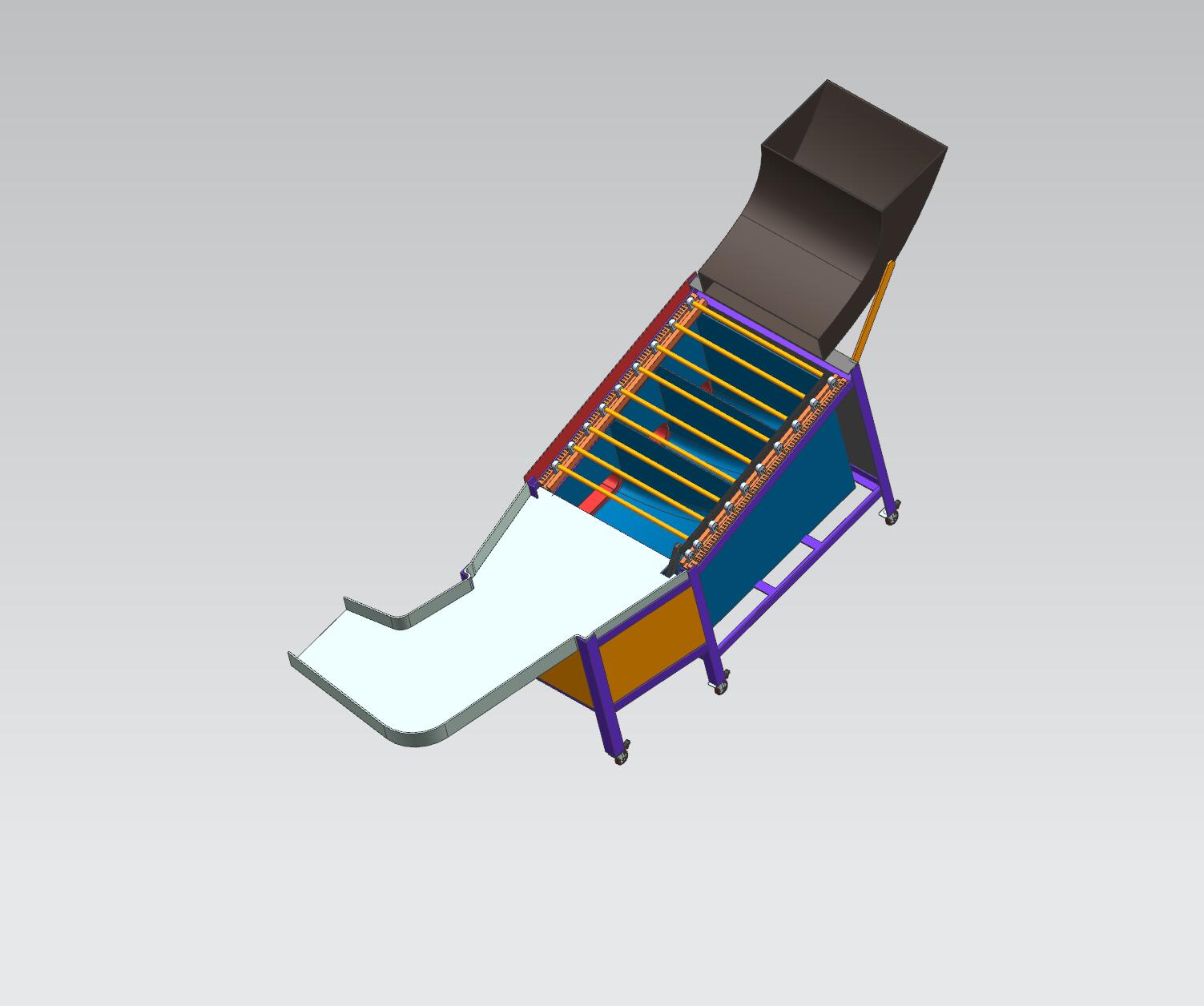 土豆筛选机的设计-马铃薯分选机分拣机三维模型3D+CAD图纸+说明书