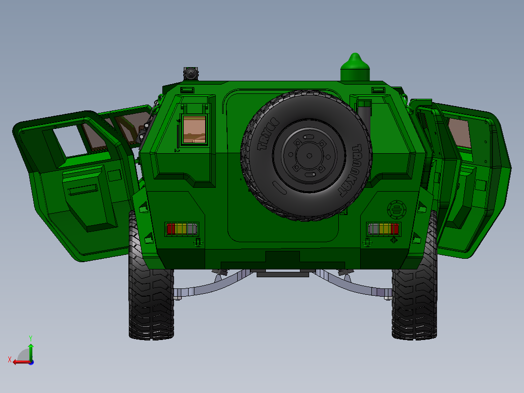 东风猛士CTL181后视图