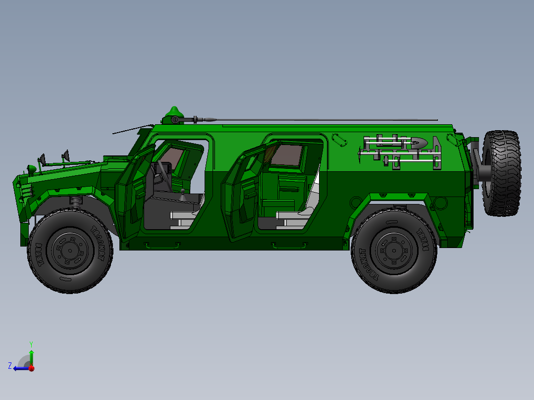 东风猛士CTL181右视图