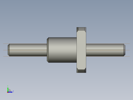 JF0801_5-4滚珠丝杆3D模型左视缩略图
