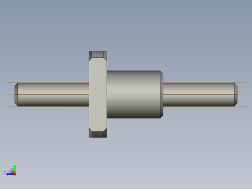 JF0801_5-4滚珠丝杆3D模型右视缩略图