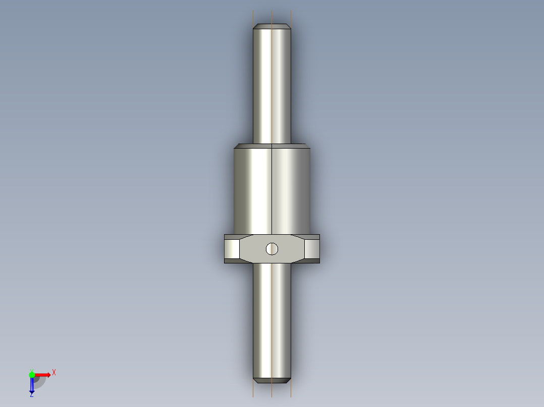 JF0801_5-4滚珠丝杆3D模型俯视图