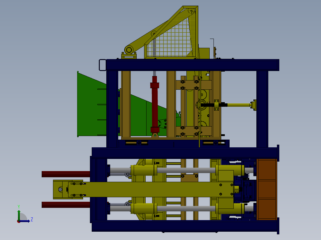 全自动制砖机械QT10-1左视图