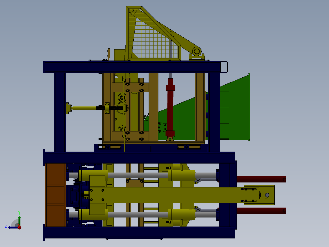 全自动制砖机械QT10-1右视图