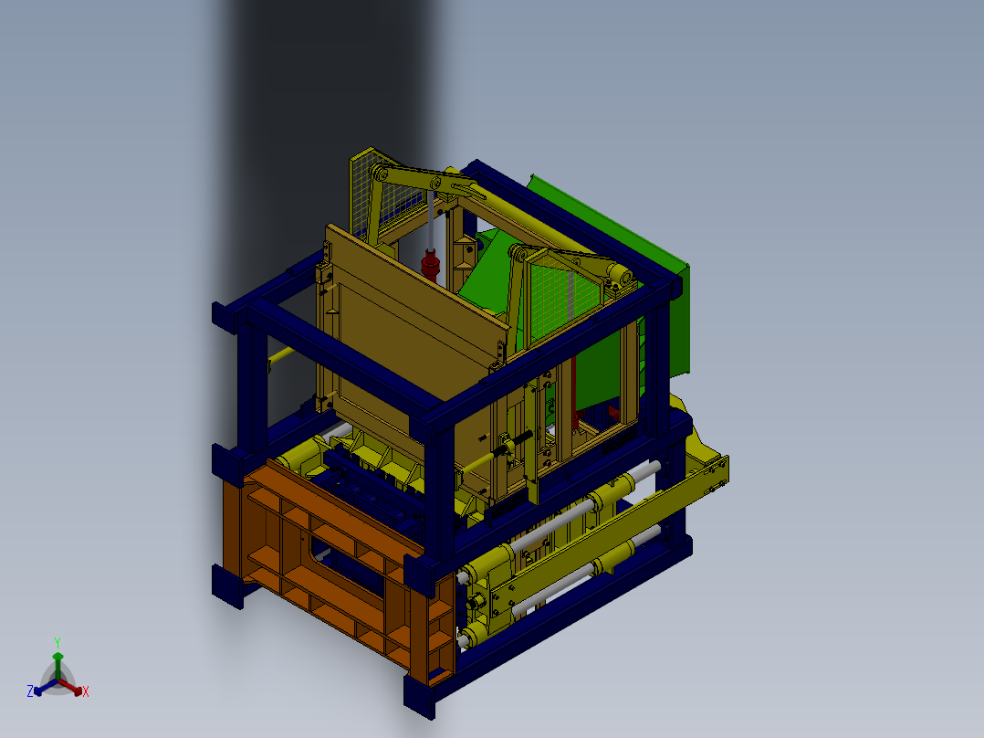 全自动制砖机械QT10-1正等轴测图