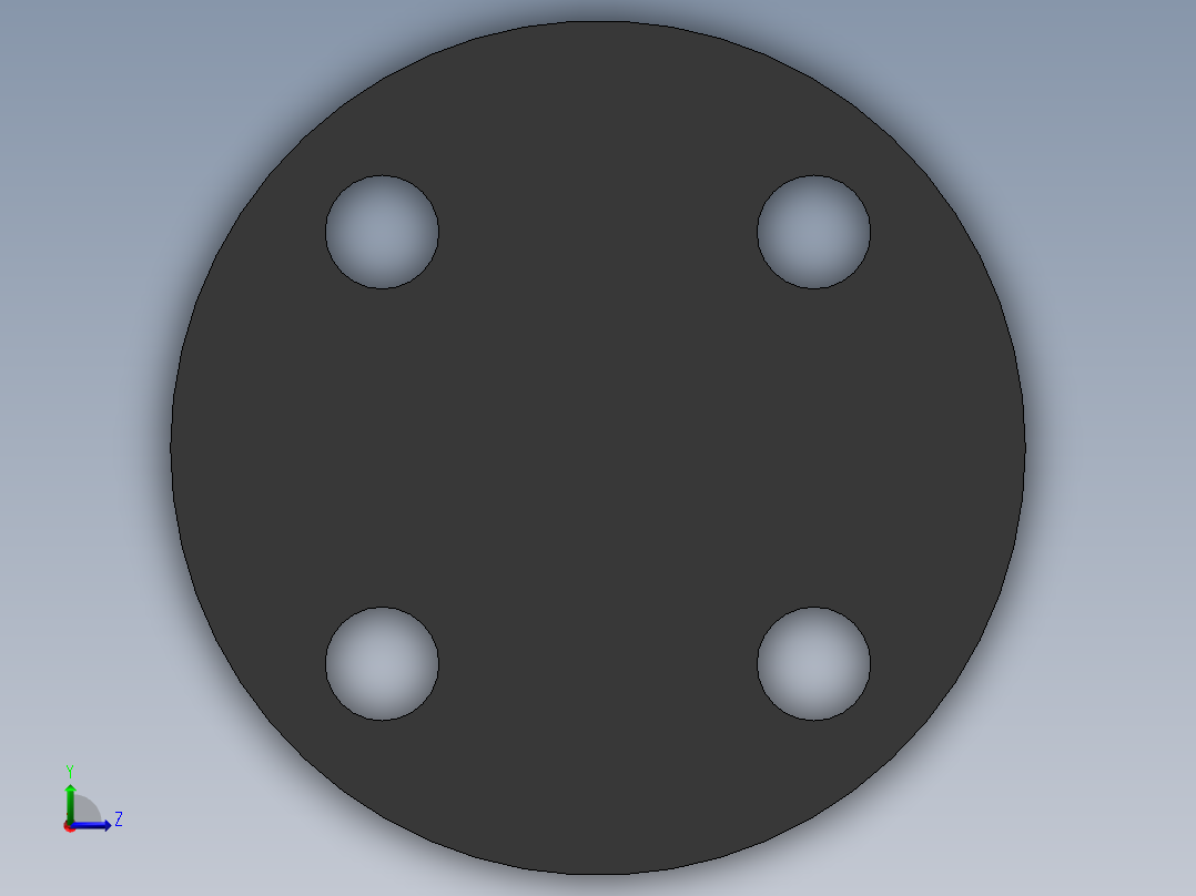 FLANGE-BLIND_DN15_PN10_U-PVC左视图