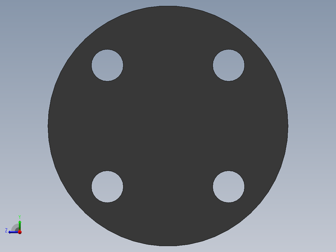 FLANGE-BLIND_DN15_PN10_U-PVC右视图