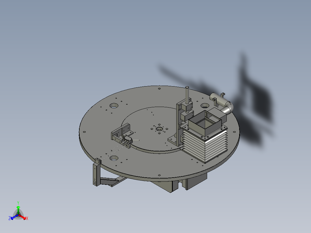 旋转盘正等轴测图