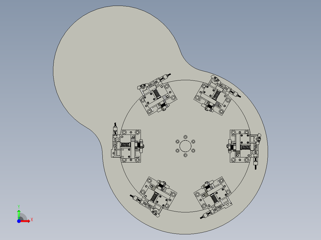 旋转式检测工作台前视图