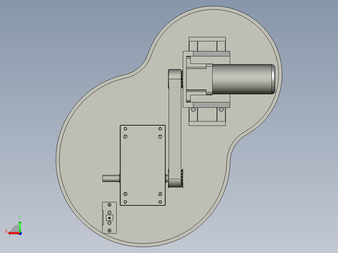 旋转式检测工作台后视图