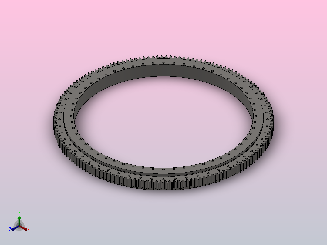 外齿式双排四点接触球转盘轴承_031.50.2500正等轴测图