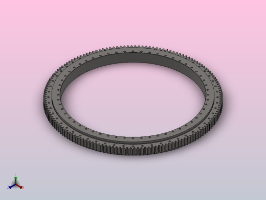 外齿式双排四点接触球转盘轴承_031.50.2500正等轴测缩略图