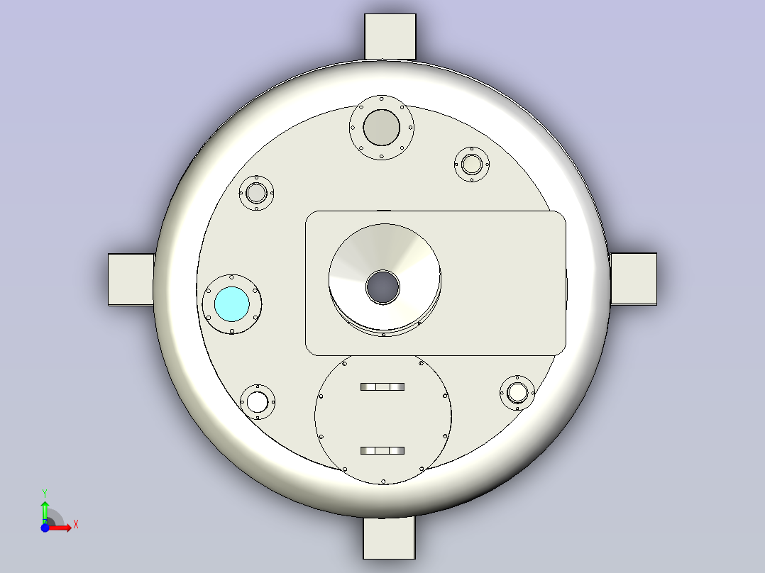 贴壁盘管反应器前视图