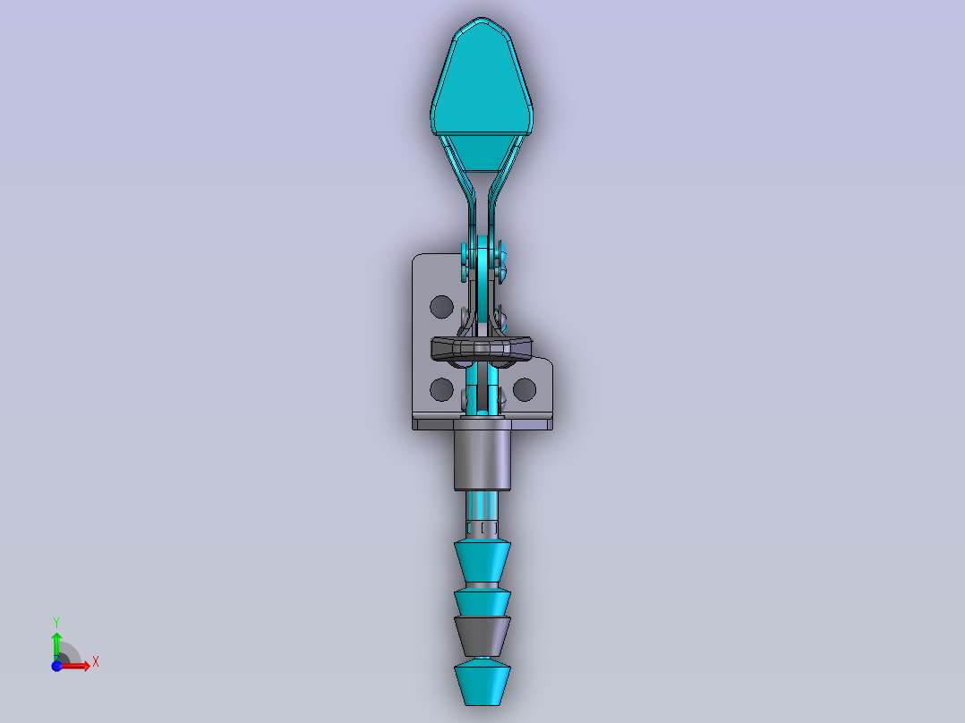 微型推拉式快速夹具 STEP+f3d格式前视图