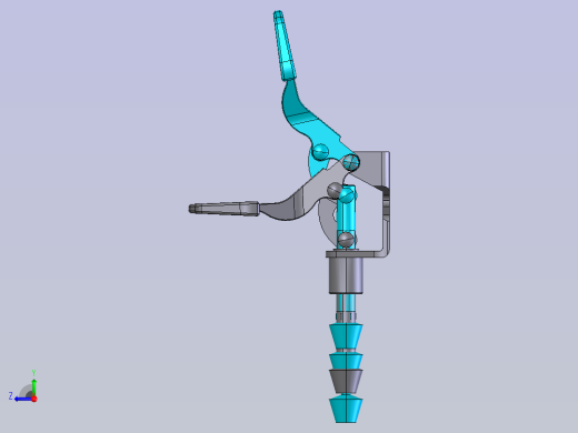 微型推拉式快速夹具 STEP+f3d格式右视缩略图