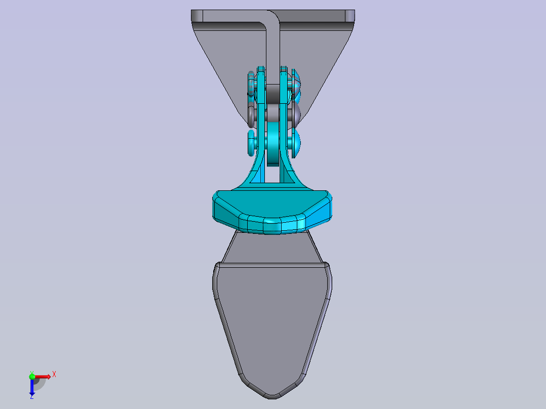 微型推拉式快速夹具 STEP+f3d格式俯视图
