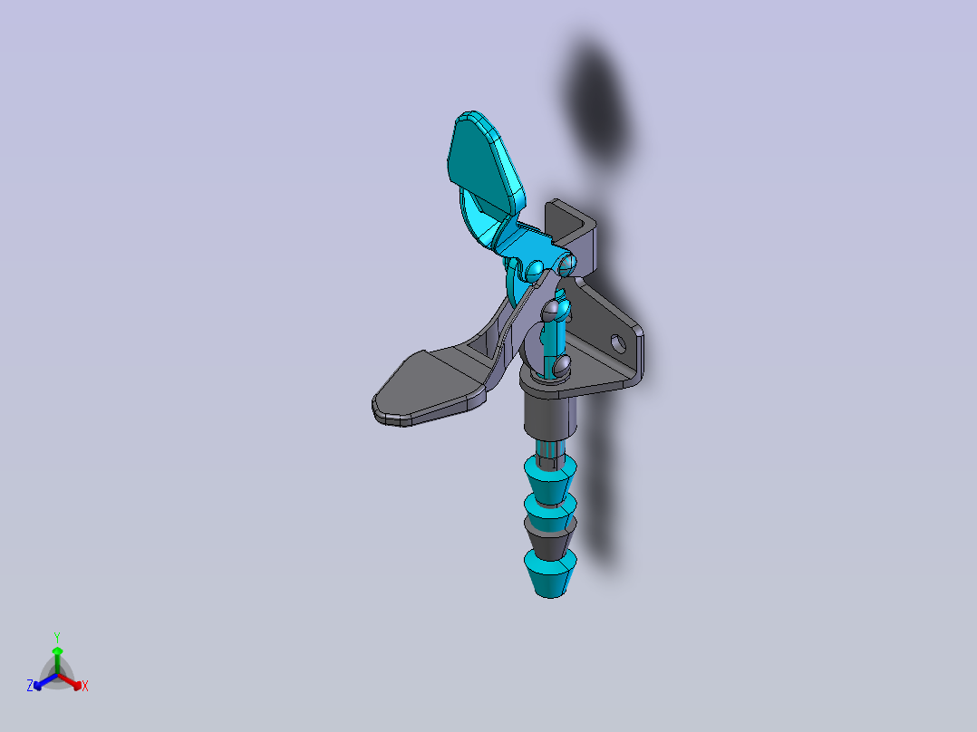 微型推拉式快速夹具 STEP+f3d格式正等轴测图