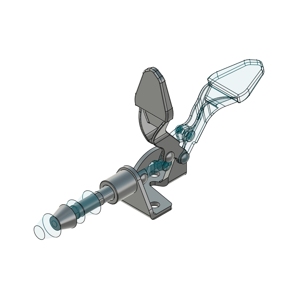 微型推拉式快速夹具 STEP+f3d格式