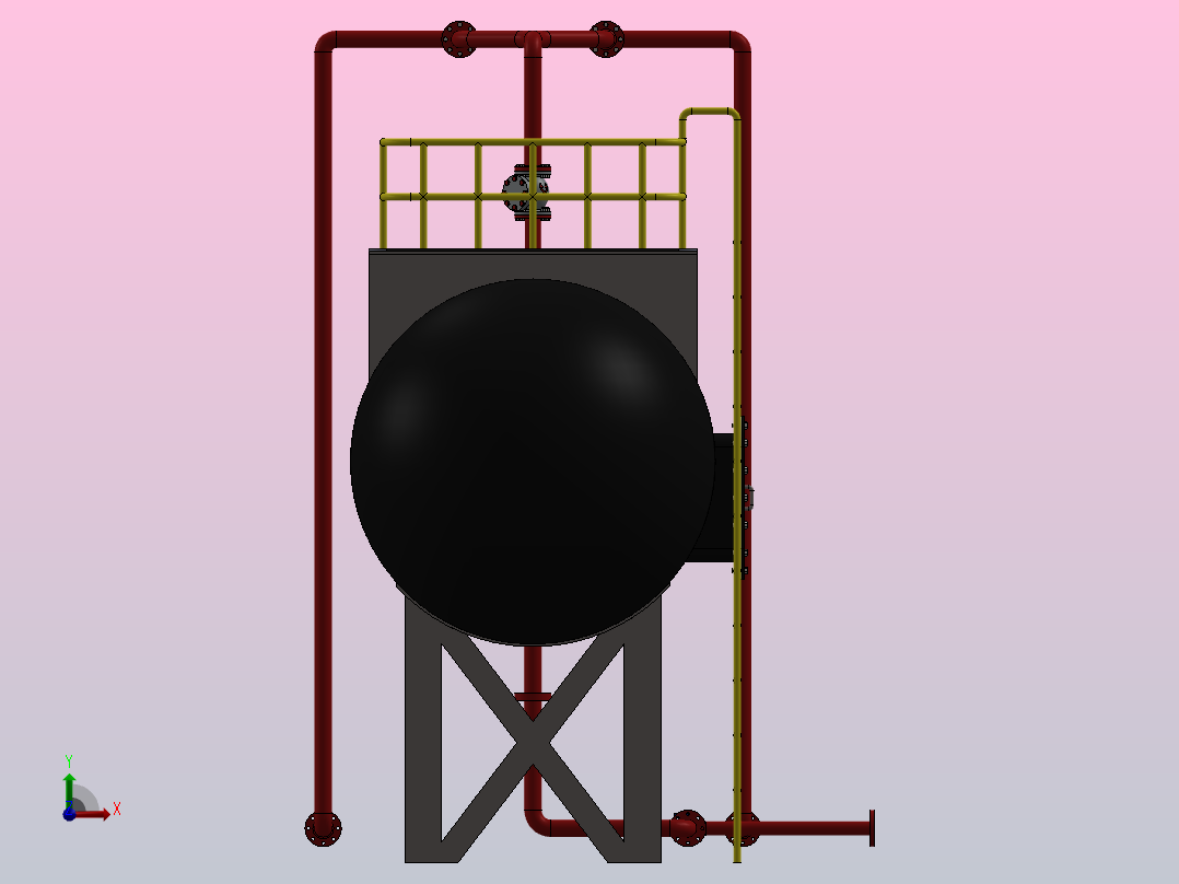 油箱燃料前视图