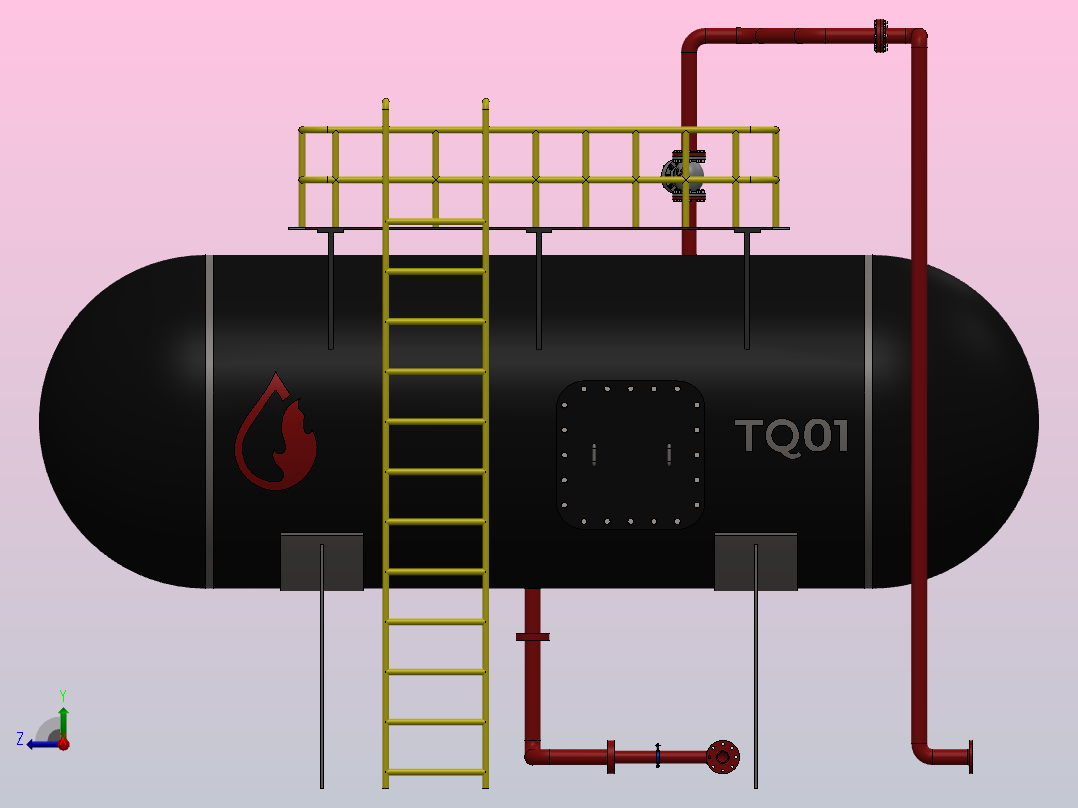 油箱燃料右视图