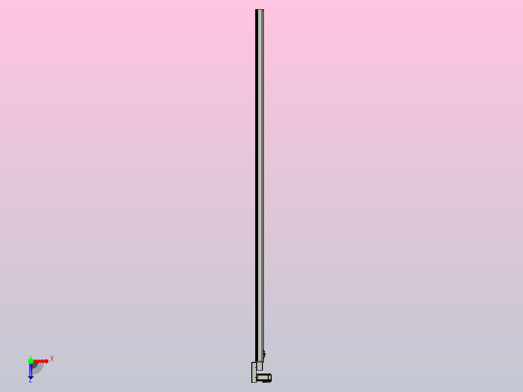 皮带直线轴半封闭可选导轨TPA-HNB-65S-90-L2700-ML-Y-P10-N3俯视图