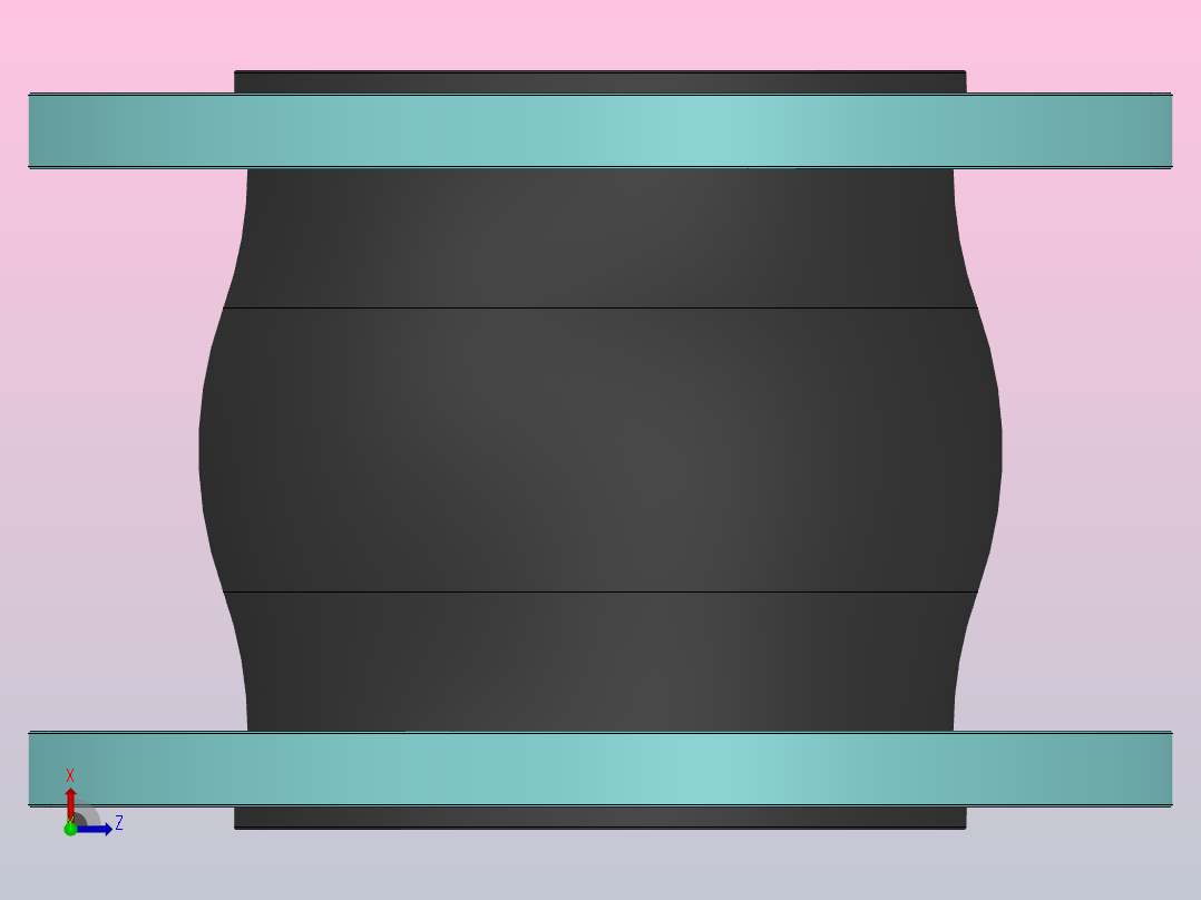 KXT型可曲挠橡胶接头[KXT-DN125]后视图