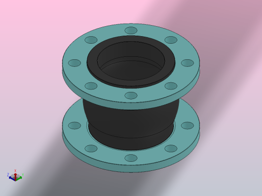 KXT型可曲挠橡胶接头[KXT-DN125]正等轴测缩略图