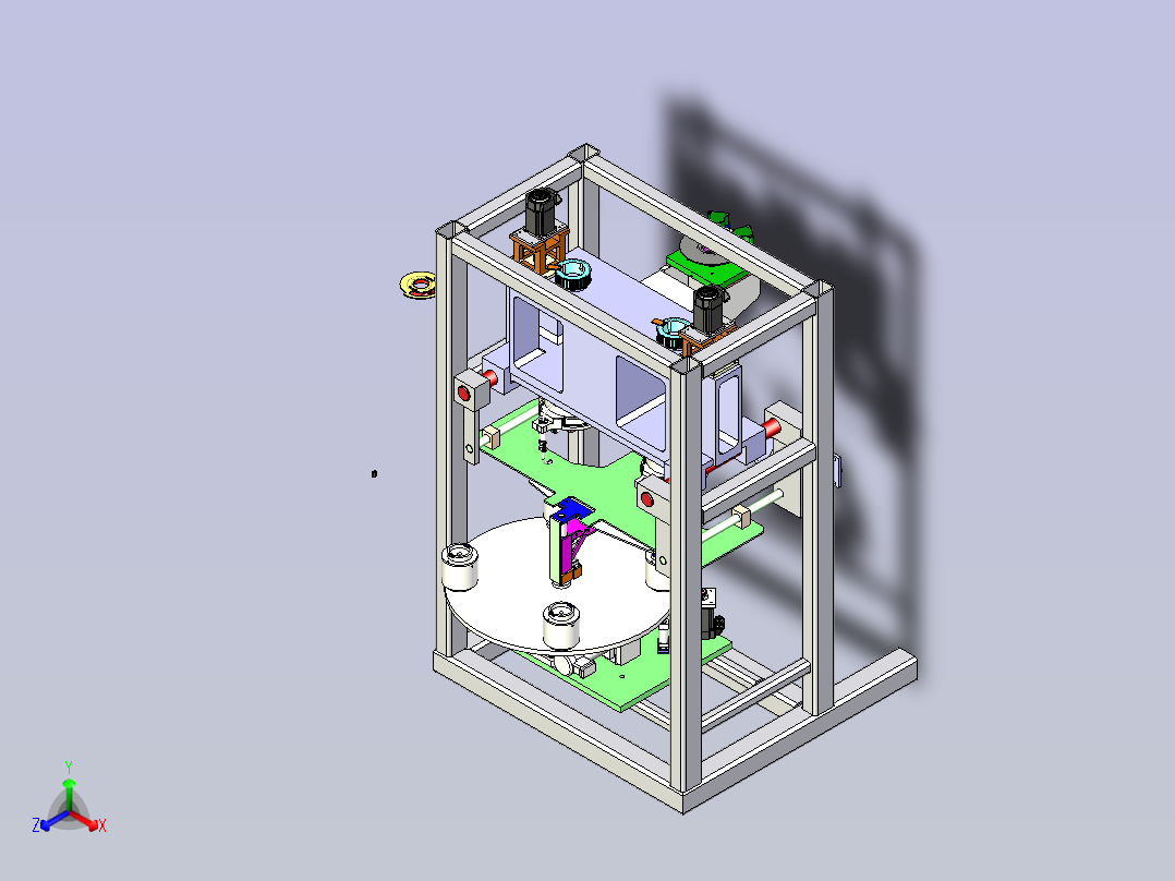 全自动电机绕线设备3D图正等轴测图