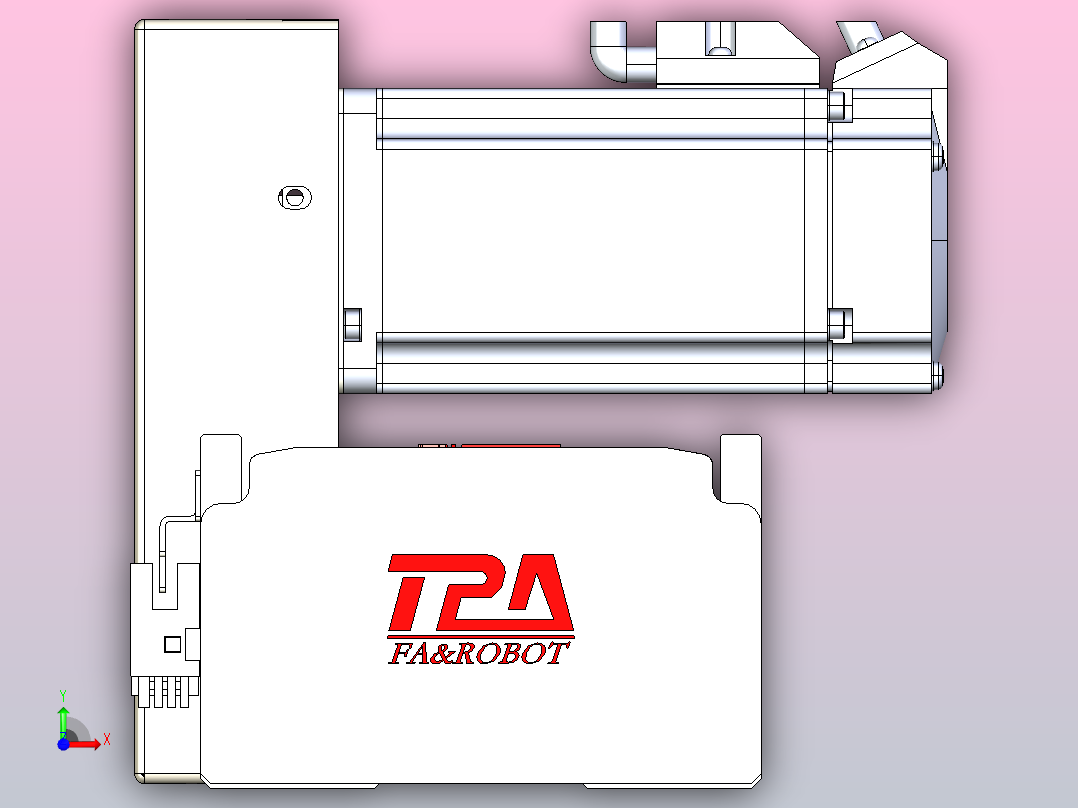 皮带直线轴半封闭可选导轨TPA-HNB-110D-90-L1800-RU-Y-P40-N3前视图