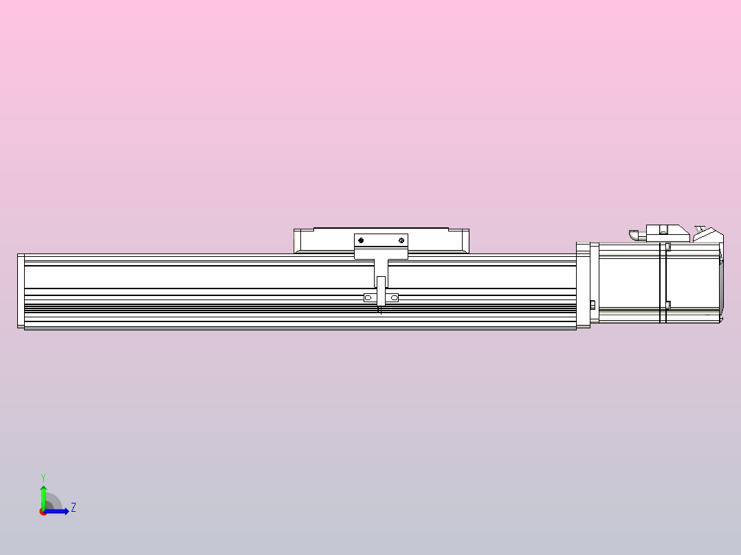 滚珠丝杠直线轴带导轨全封闭TPA-HCR-105D-1610C-L150-M-Y-P40-N3左视图