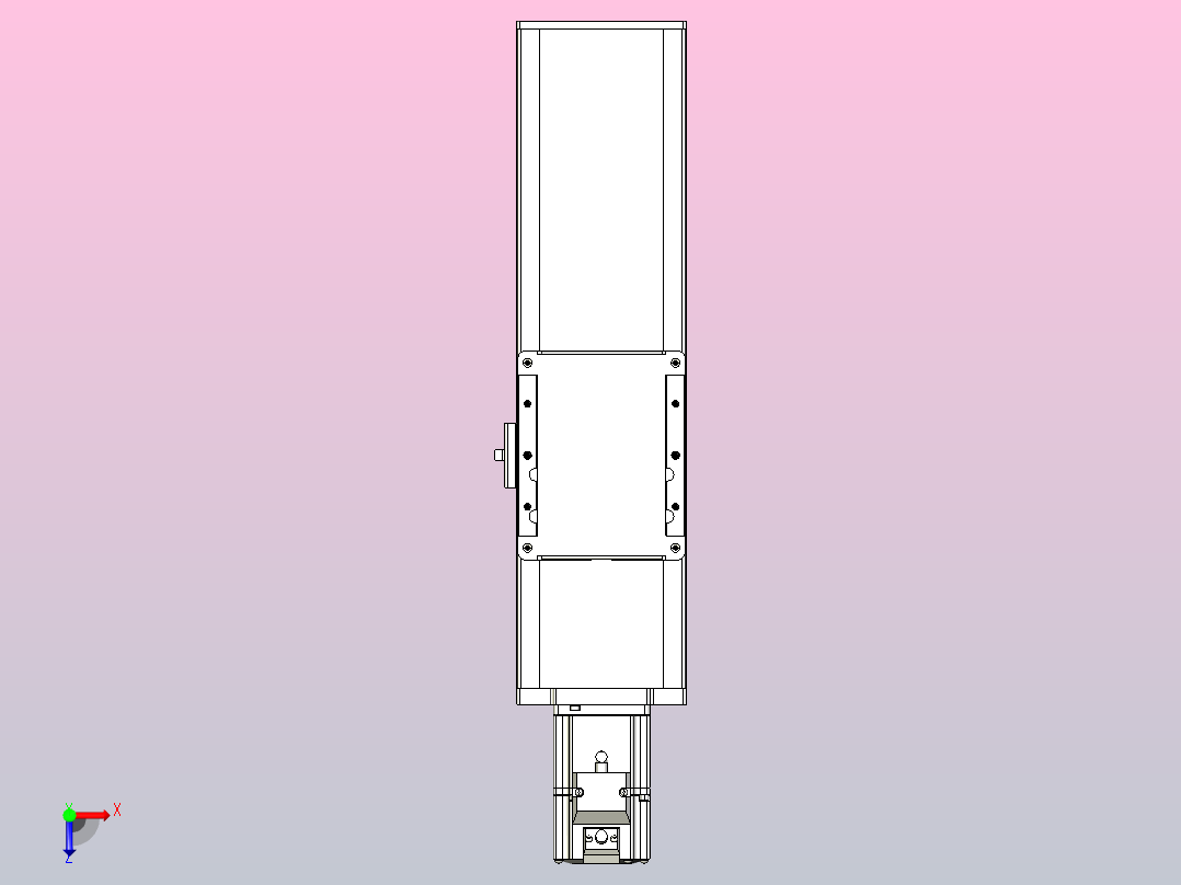 滚珠丝杠直线轴带导轨全封闭TPA-HCR-105D-1610C-L150-M-Y-P40-N3俯视图