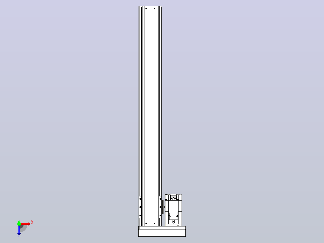 日规模组半封闭丝杆TPA-HNR-85S-1610C-L650-MR-C-P20-N3俯视图
