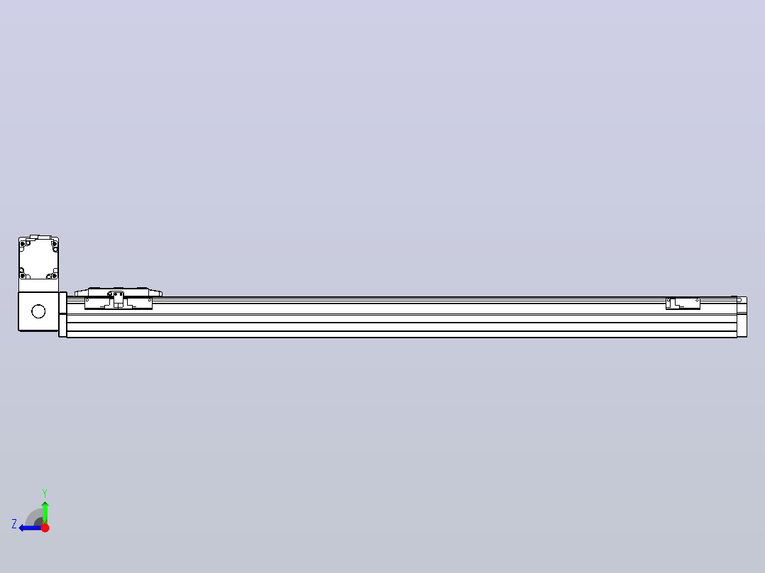 机器人皮带驱动直线轴TPA-GCB-80-P60-L850-LU-M20-N3右视图