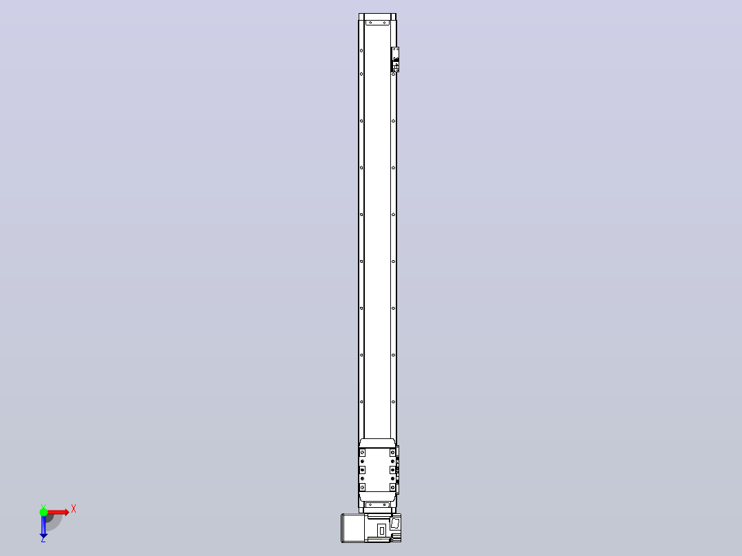 机器人皮带驱动直线轴TPA-GCB-80-P60-L850-LU-M20-N3俯视图