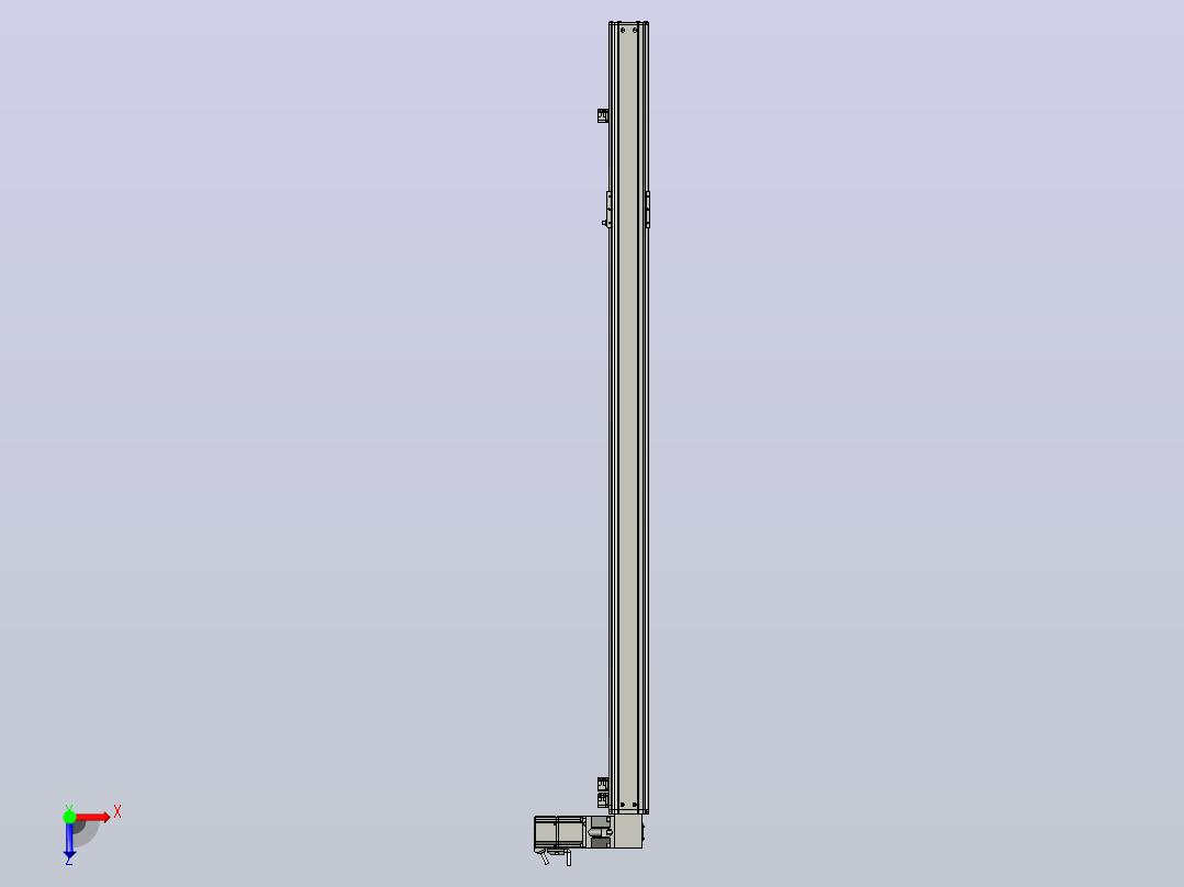 MT75BT半封闭皮带滑台[MT75BT.L80.1300.RT.P40.C3]俯视图