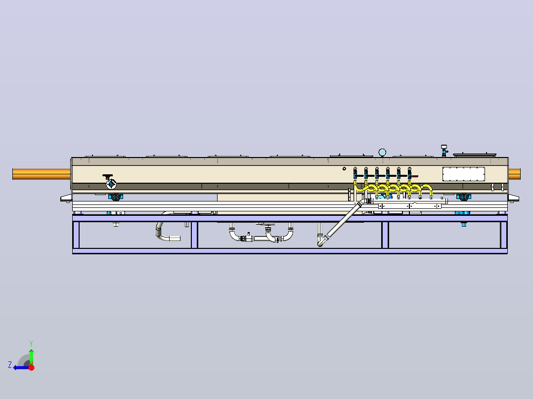 PVC、PE管真空浴缸模型右视图
