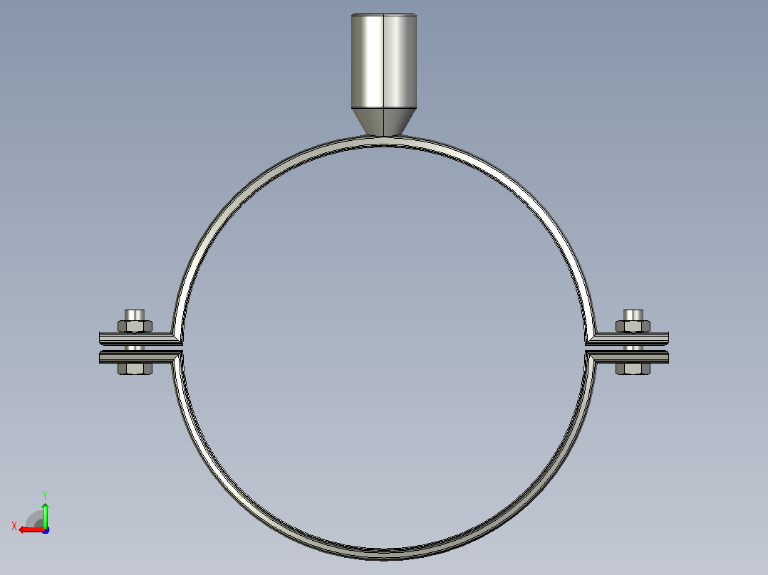 DGA 管架(A型）[DGA-DN150]后视图