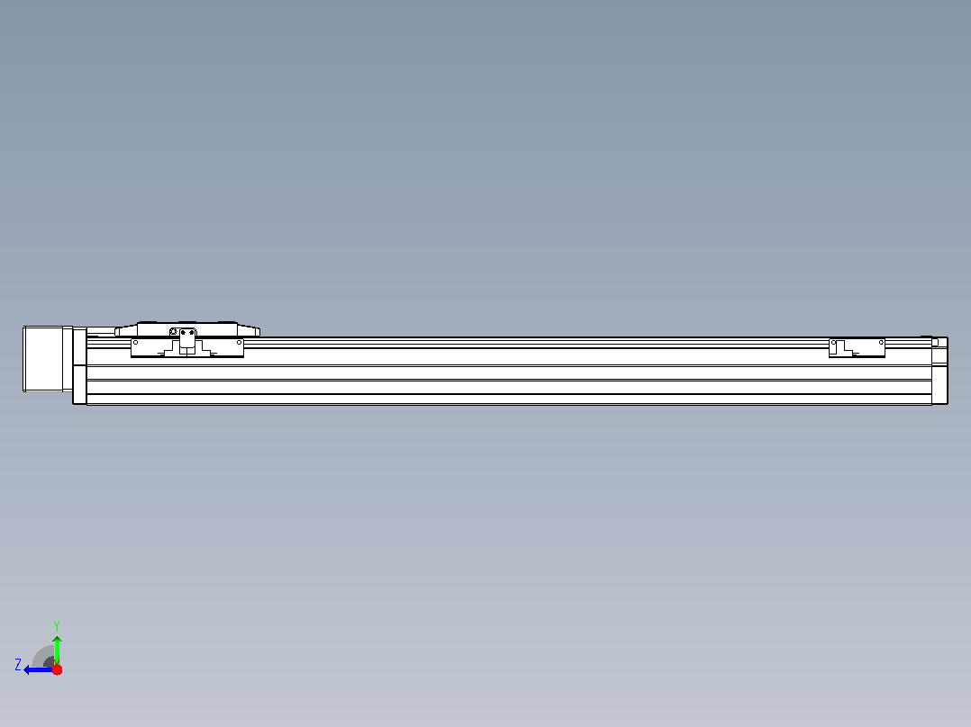 滚珠丝杠直线轴内置导轨TPA-GCR-80-1610C-L600-MR-M20-N3右视图