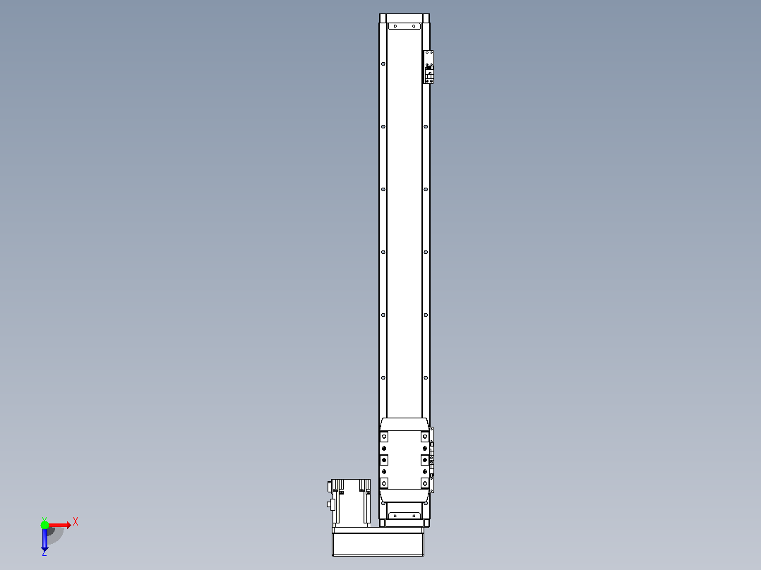 滚珠丝杠直线轴内置导轨TPA-GCR-80-1610C-L600-MR-M20-N3俯视图