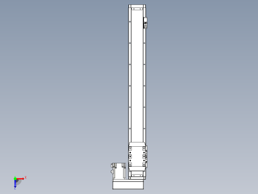 滚珠丝杠直线轴内置导轨TPA-GCR-80-1610C-L600-MR-M20-N3俯视缩略图
